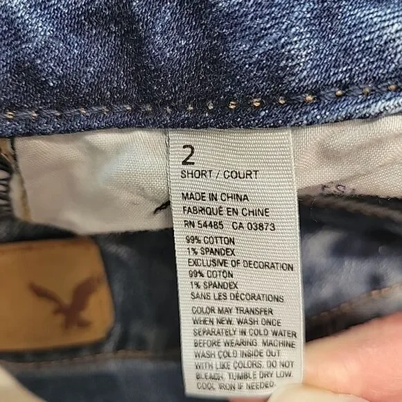 American Eagle Womens Artist Jeans Size 2 Short Flared Stretch (Measures 28x29) - Picture 9 of 10